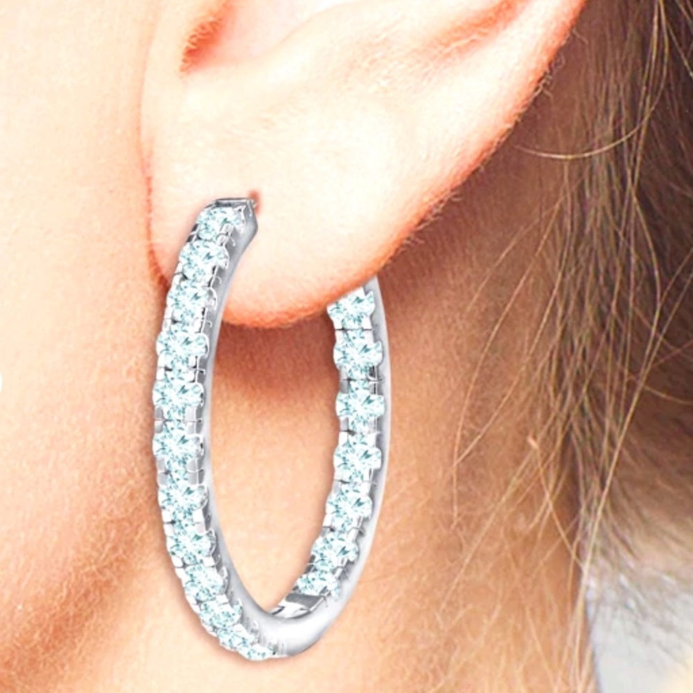 Daniela Swabe Inside Outside Sparkling Hoops